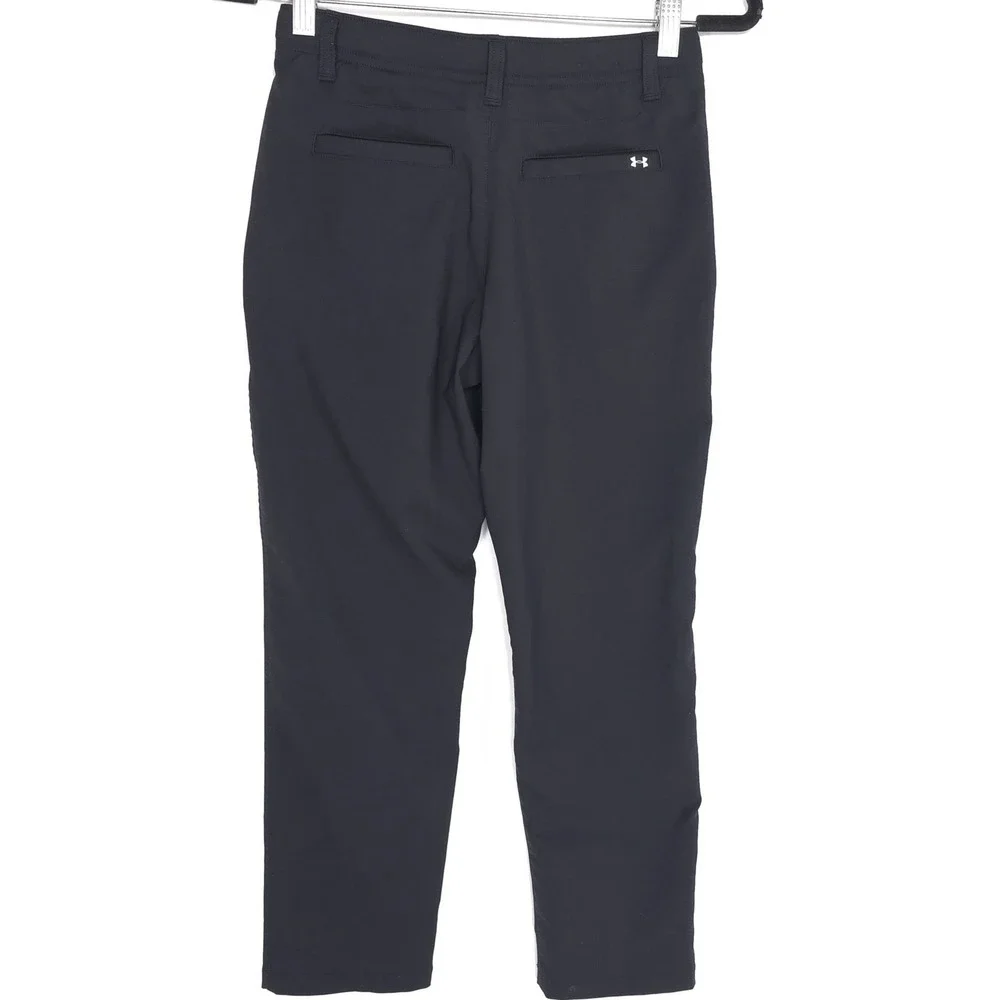 Under Armour Boys Black Pants YM‎ Youth Medium Athletic Golf Matchplay 1361772